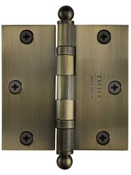 3 1/2" Solid Brass Ball-Bearing Door Hinge with Ball Tips